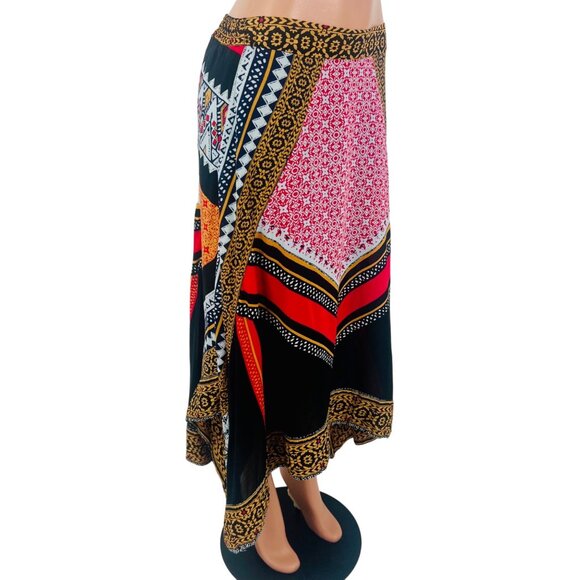 NWT Free People Bohemian Patchwork Handkerchief Hem Midi Skirt - Picture 11 of 16